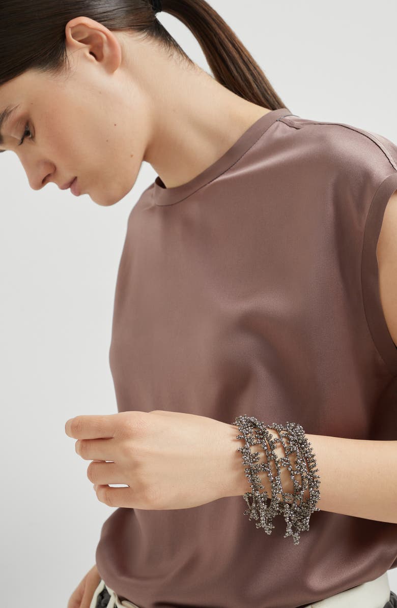 Brunello Cucinelli Knotted bracelet, Alternate, color, Silver