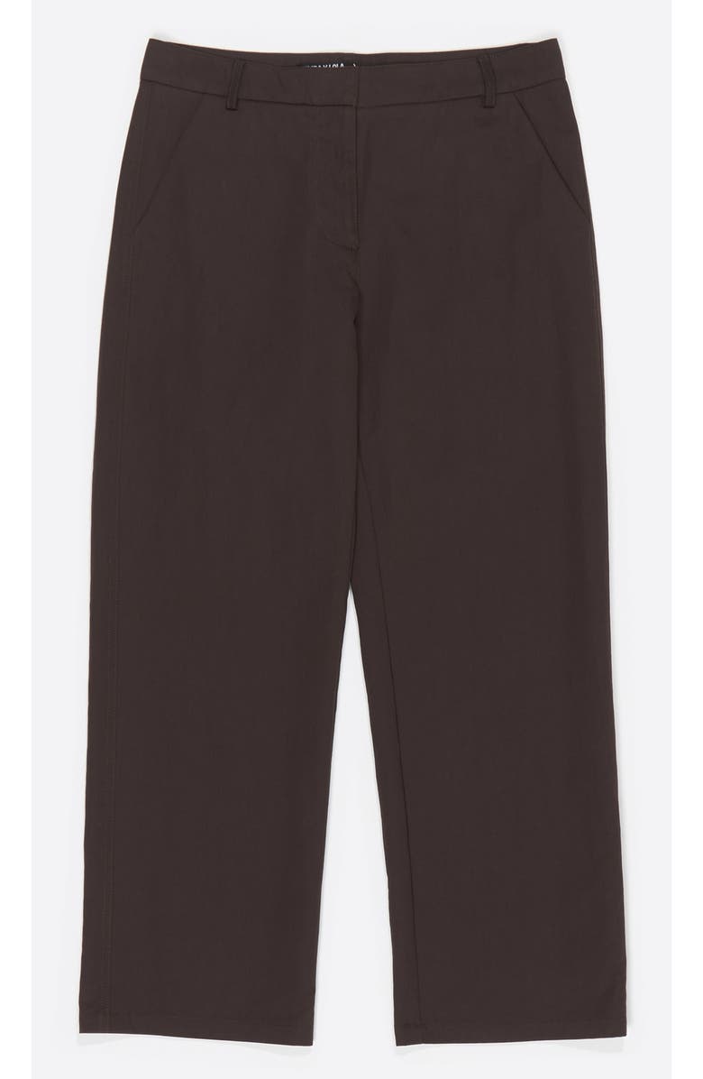 Bimba y Lola Cotton Straight Leg Trousers, Alternate, color, Burgundy