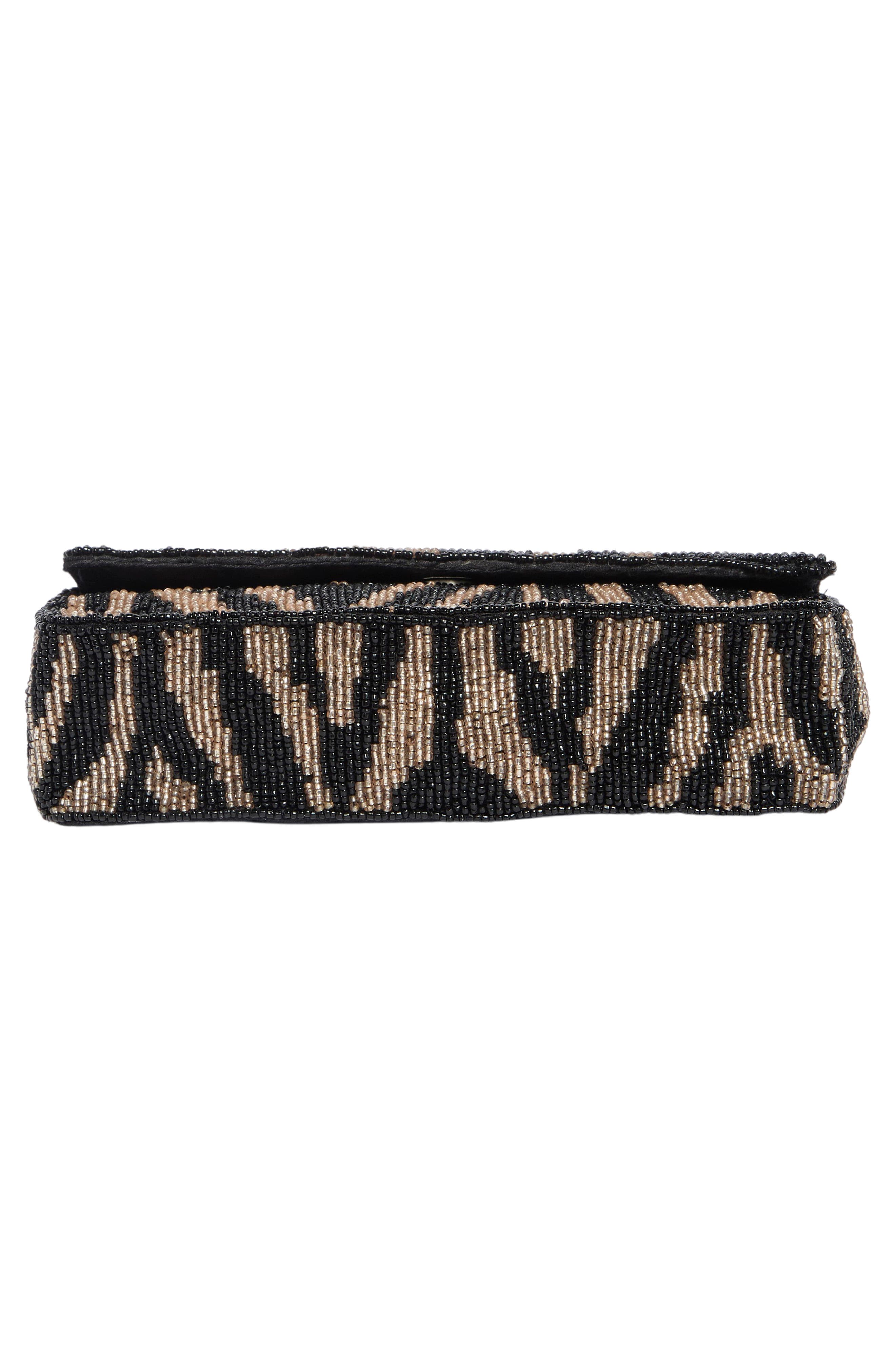 Collection XIIX Beaded Shoulder Bag, Alternate, color, Zebra