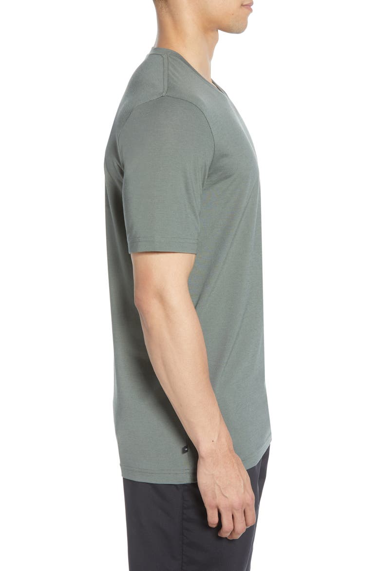Potholder V-Neck T-Shirt, Alternate, color, AGAVE GREE