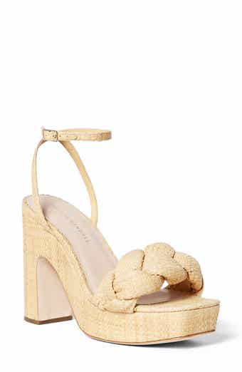 Loeffler Randall Fae Braided Raffia Platform Sandal