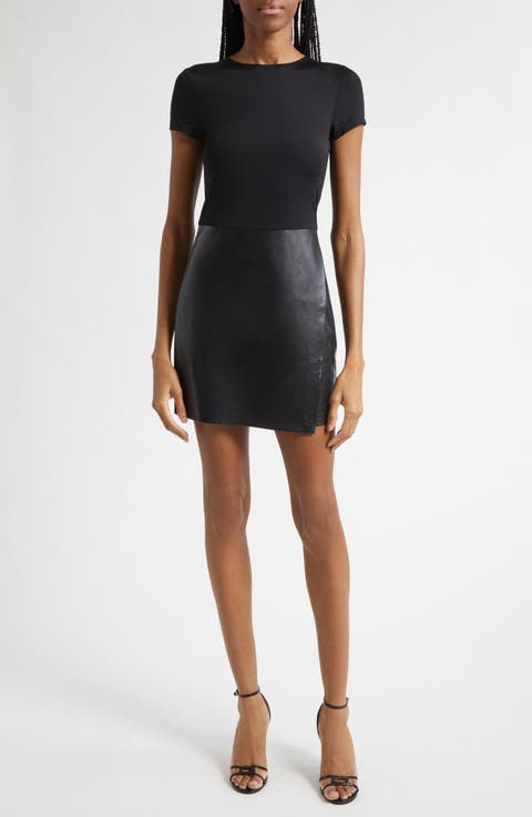 Sabine Mixed Media Minidress