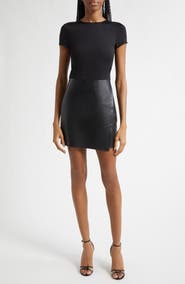Alice + Olivia Sabine Mixed Media Minidress