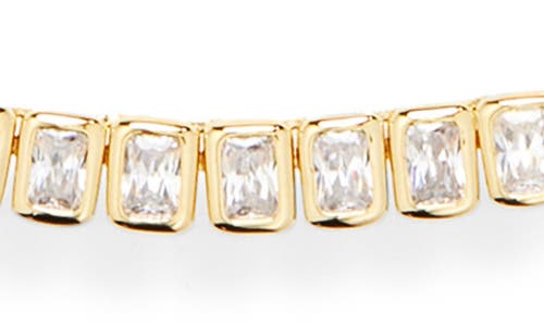 Nordstrom Baguette Cubic Zirconia Bezel Tennis Necklace