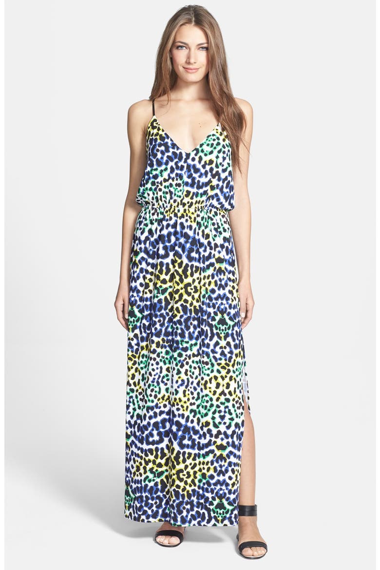 Print Stretch Maxi Dress, Main, color, MULTI