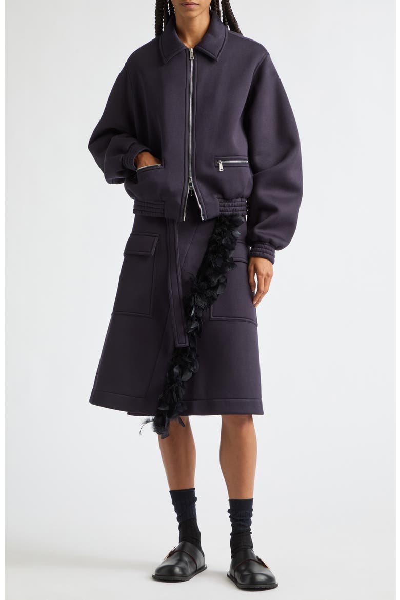 Viscose Knit Zip Jacket, Alternate, color, BLUE BLACK