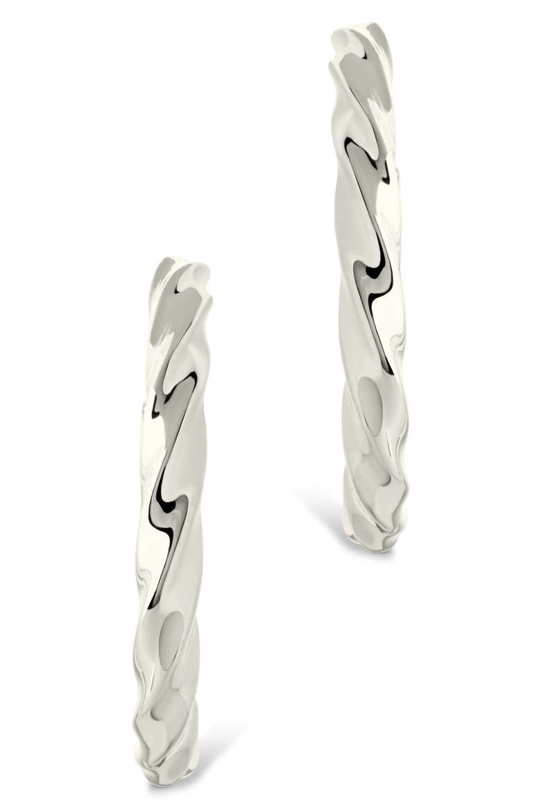 Chandler Twisted Hoop Earrings, Alternate, color, SILVER