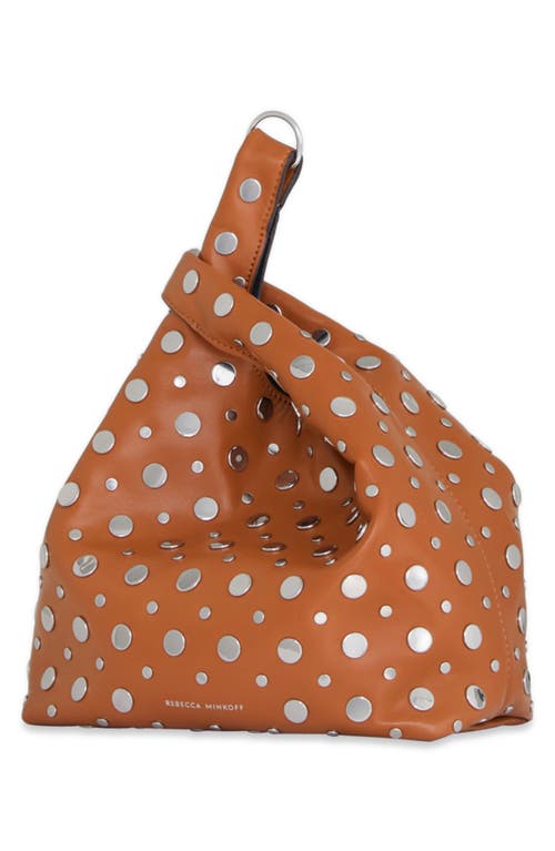 Rebecca Minkoff Ayla Studded Shopper Tote In Brown