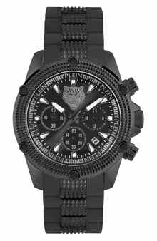 PLEIN SPORT Hurrican Three-Hand Quartz Multi-Function Bracelet Watch, 44mm