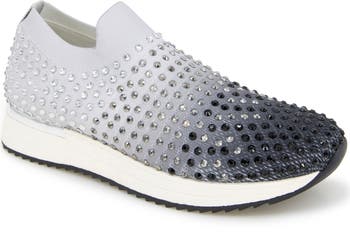Kenneth Cole REACTION Cameron Jewel Jogger - Sneaker Donna Slip-on Con Dettaglio Gioiello, Tomaia Elasticizzata