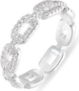 NORDSTROM RACK Cubic Zirconia Link Band Ring