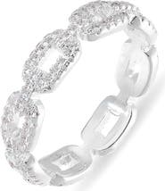 NORDSTROM RACK Cubic Zirconia Link Band Ring