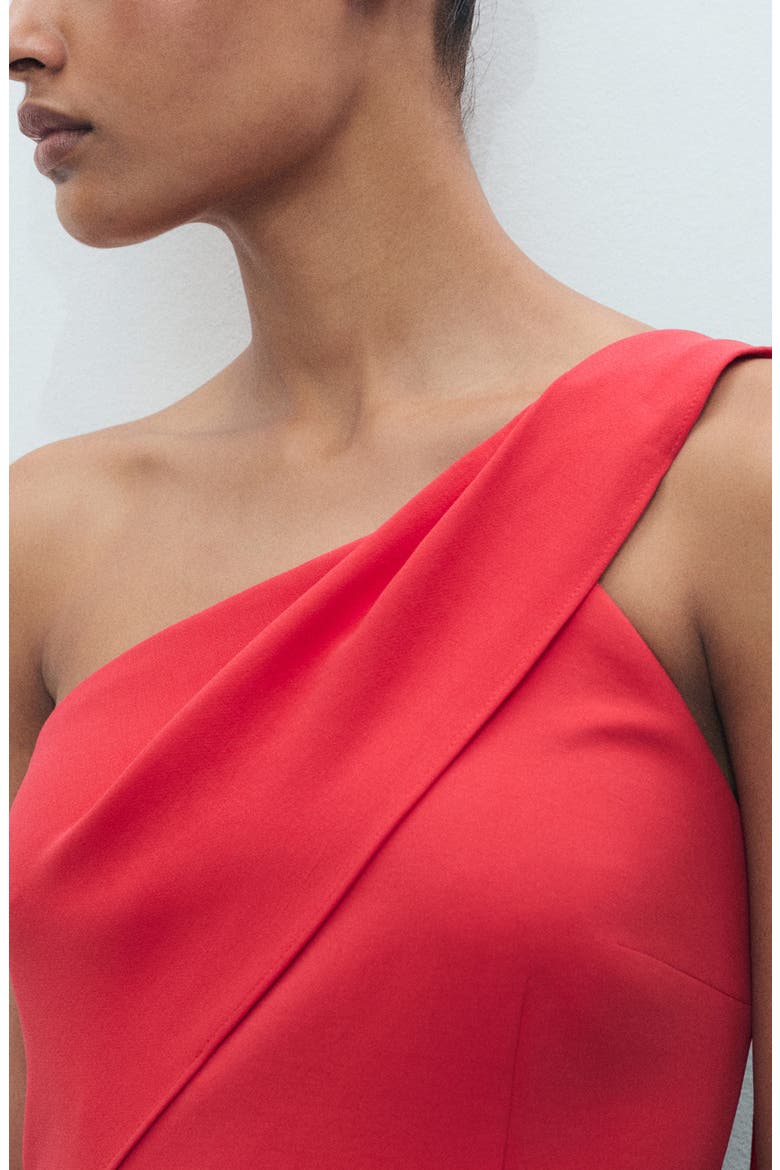 One-Shoulder Sheath Dress, Alternate, color, RED