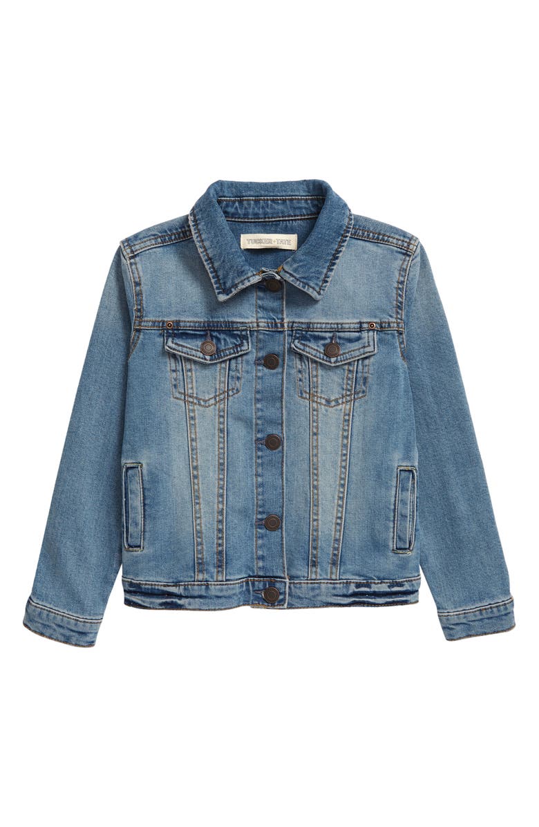 Tucker + Tate Boyfriend Denim Jacket, Main, color, 