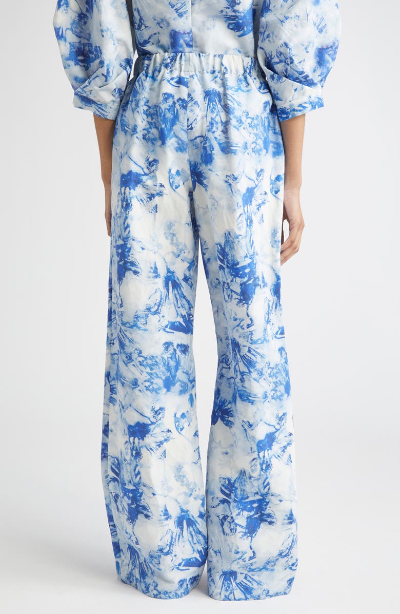 Lafayette 148 New York Perry Pants, Alternate, color, Blue Oasis Multi