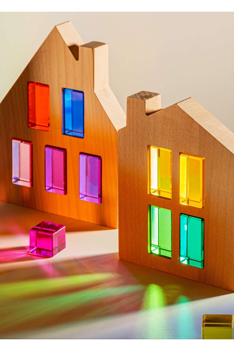 Canal House Wood & Acrylic City Building Set, Alternate, color, Multicolor