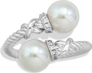 SAVVY CIE JEWELS 8-9mm Swarovski Cultured Pearl Wrap Ring