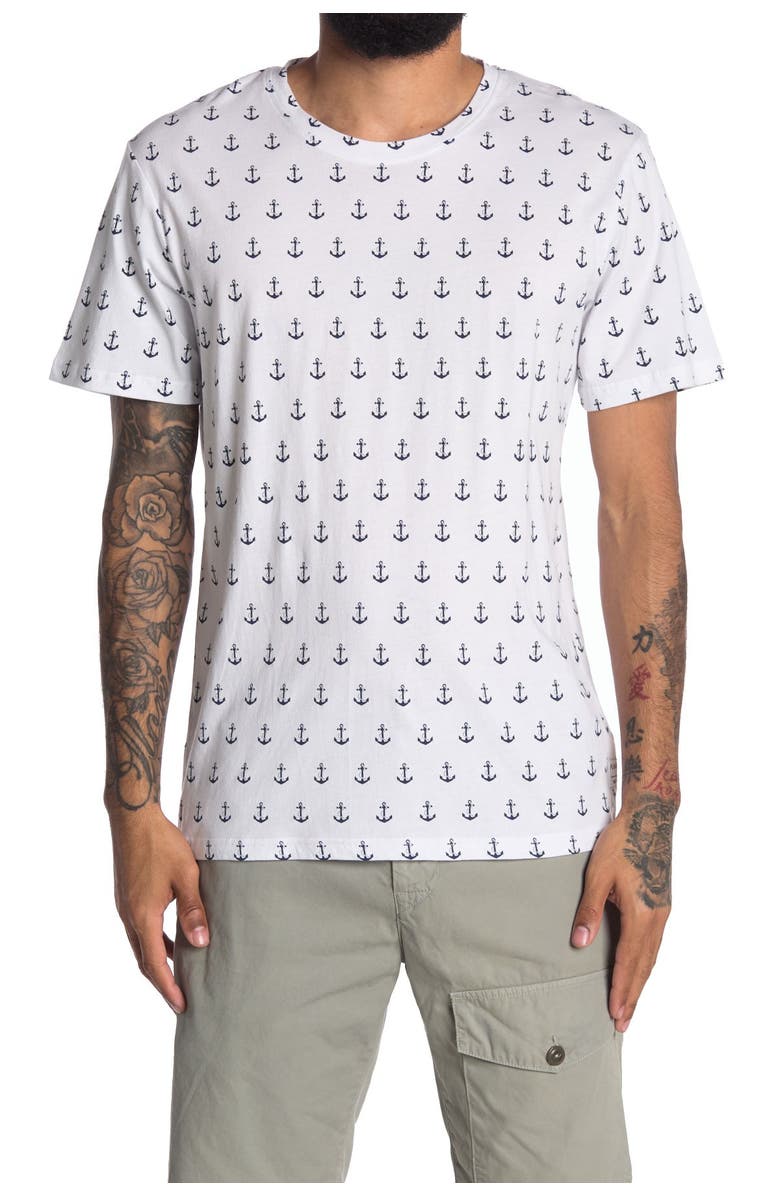 Public Art Anchors Away Crew Neck T-Shirt, Main, color, 