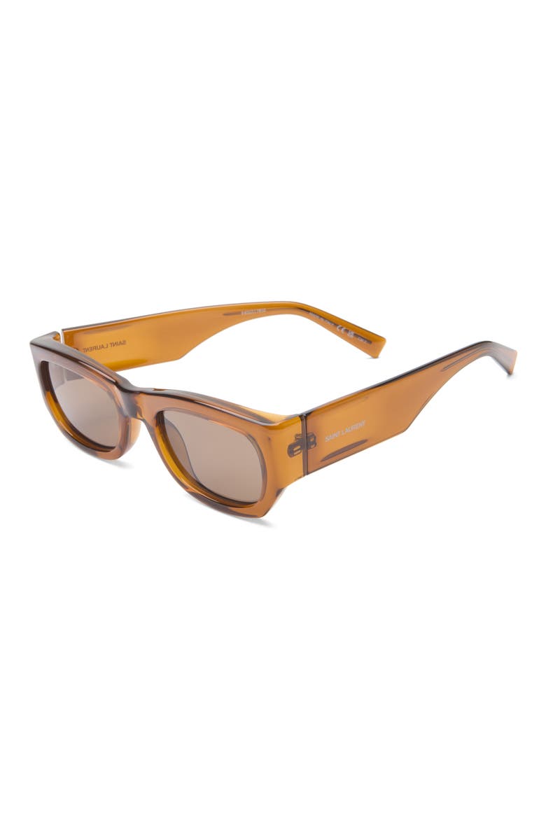 SL 713 Round Sunglasses, Alternate, color, BROWN BROWN BROWN
