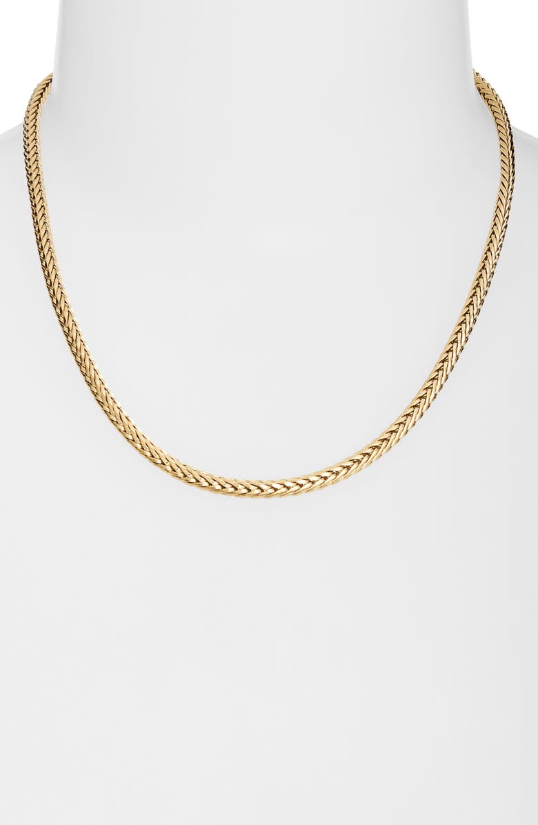 Nordstrom Waterproof Wheat Chain Necklace, Alternate, color, Gold