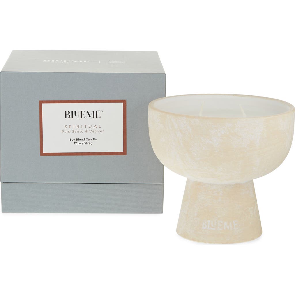 Blueme Spiritual Medium Ceramic Candle In White