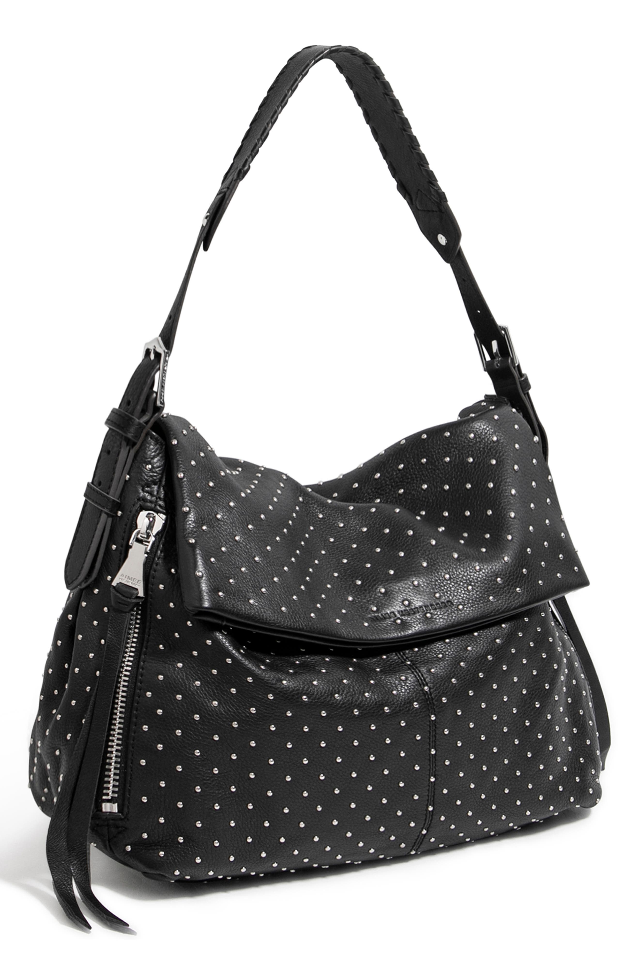 Kestenberg Bali Hobo Bag, Alternate, color, BLACK MICRO STUDS