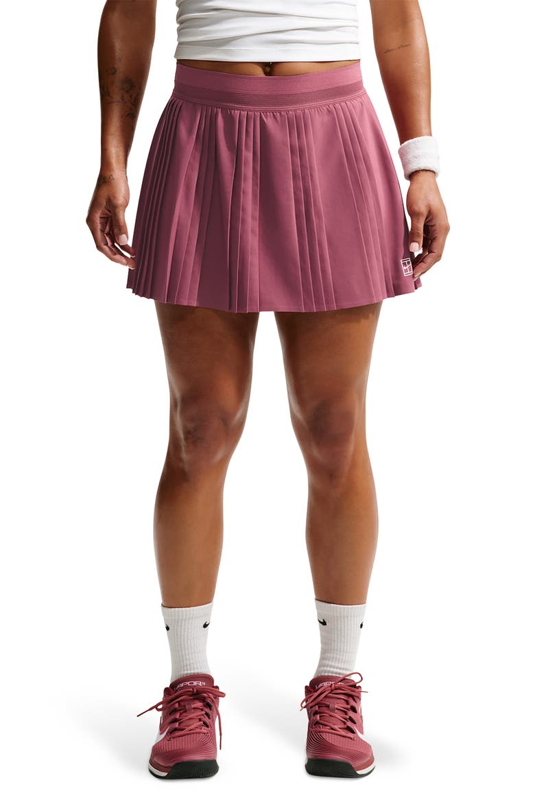 NikeCourt Advantage Dri-FIT Pleated Tennis Skort, Main, color, 654 PINK SMOKE/WHITE