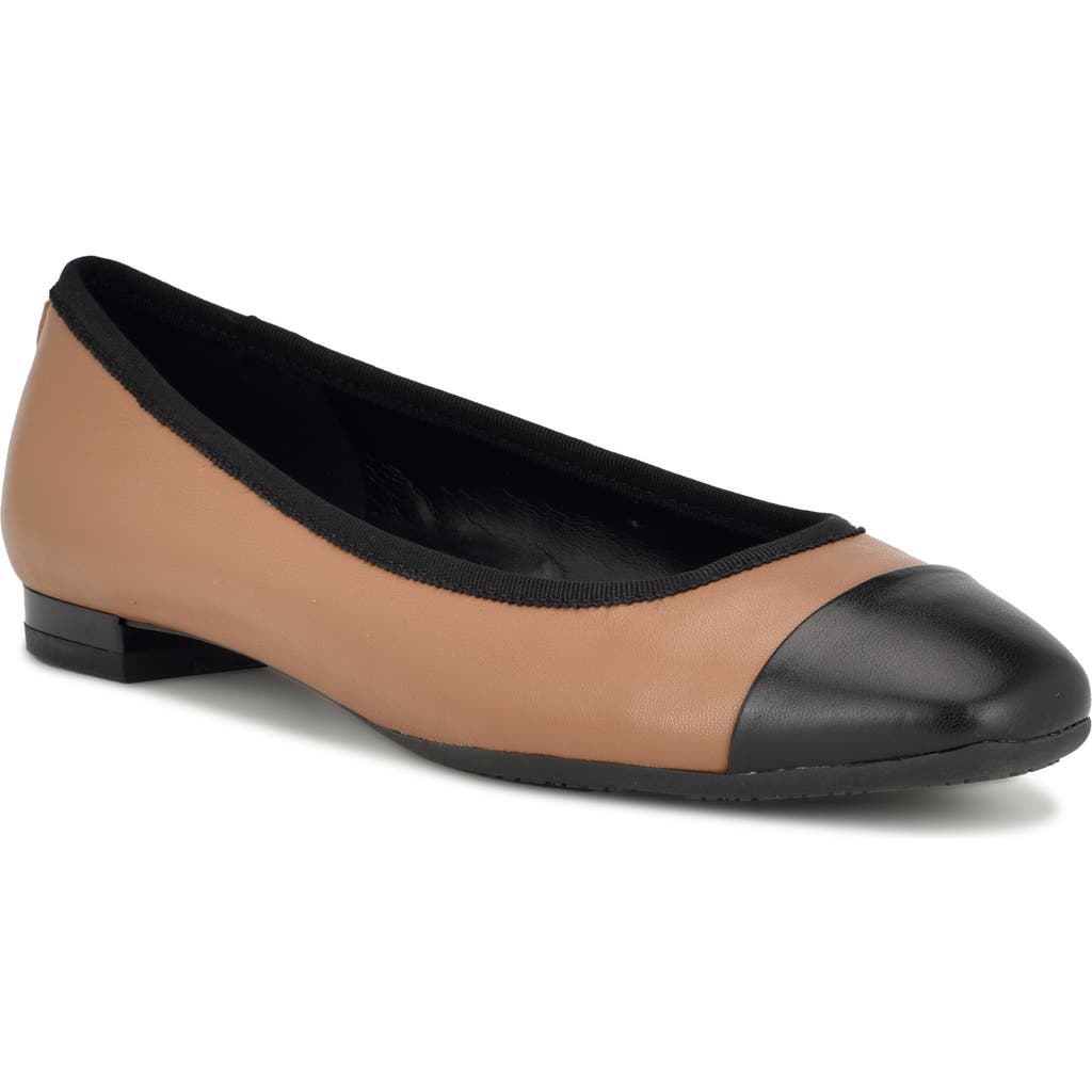 Nine West Ollin Womens Leather Ballet Flats In Black