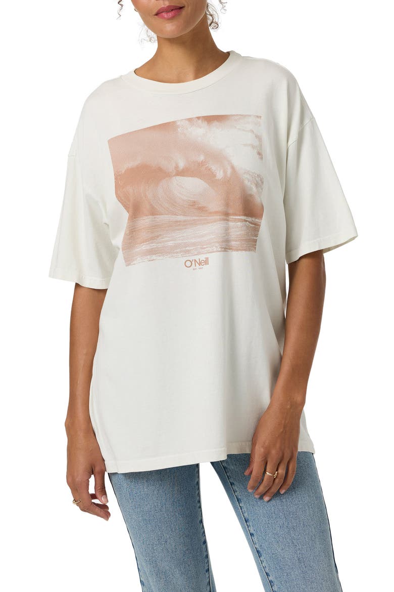 Wave Tone Oversize Graphic T-Shirt, Main, color, TOFU