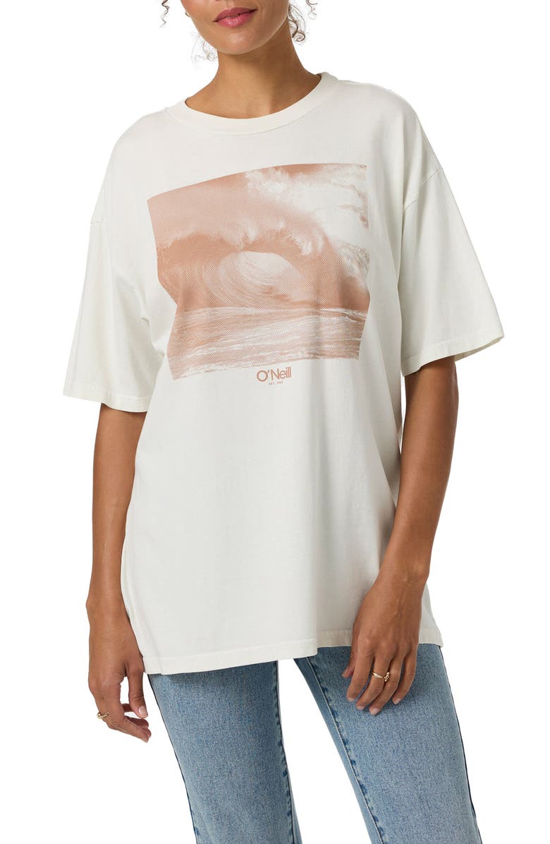 O'Neill Wave Tone Oversize Graphic T-Shirt, Main, color, Tofu