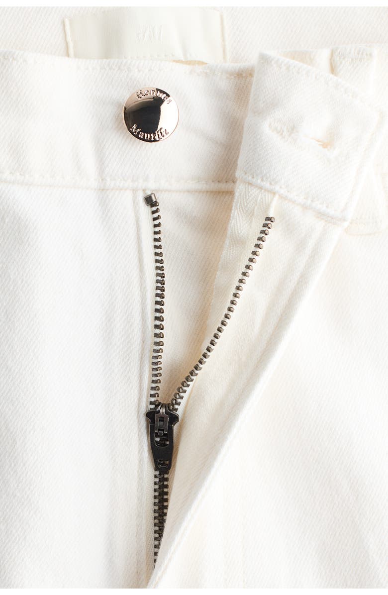 H&M Straight High Jeans, Alternate, color, White