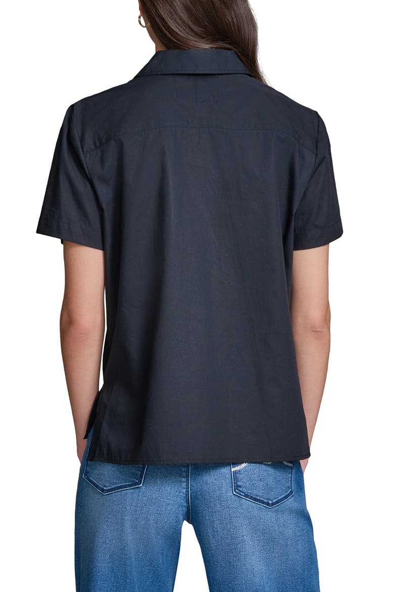 Lace Appliqué Woven Shirt, Alternate, color, MIDNIGHT NAVY