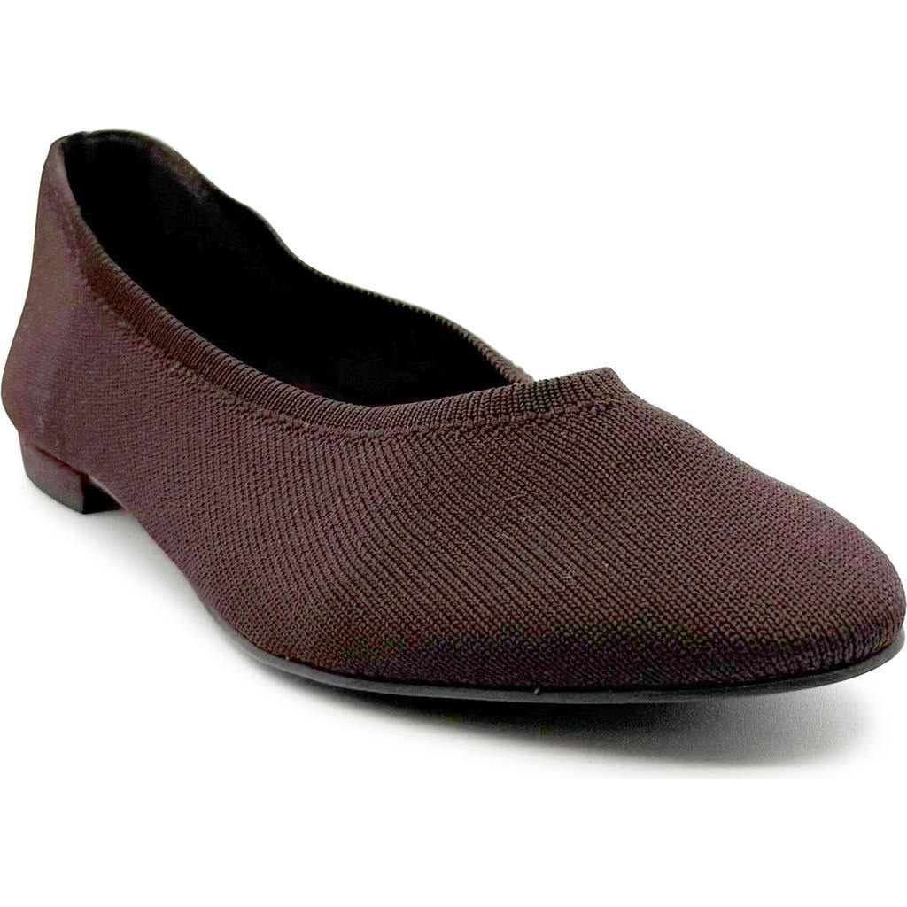 Shop Chelsea Crew Flight Knit Flat In Brown Knit