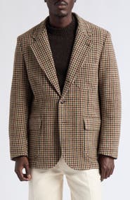 Drake's Houndcheck Games Tweed Sport Coat