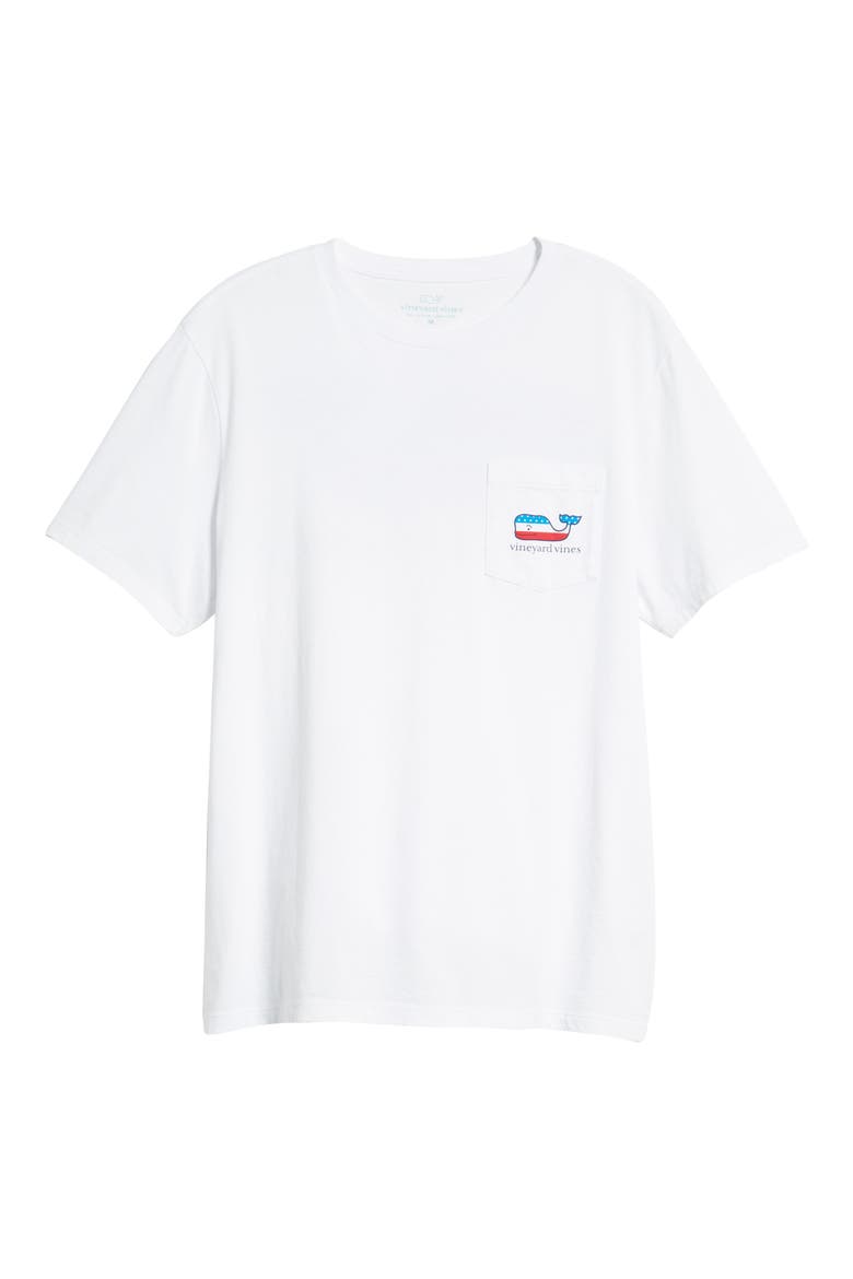 Whaley USA Whale Fill Pocket T-Shirt, Alternate, color, WHITE CAP