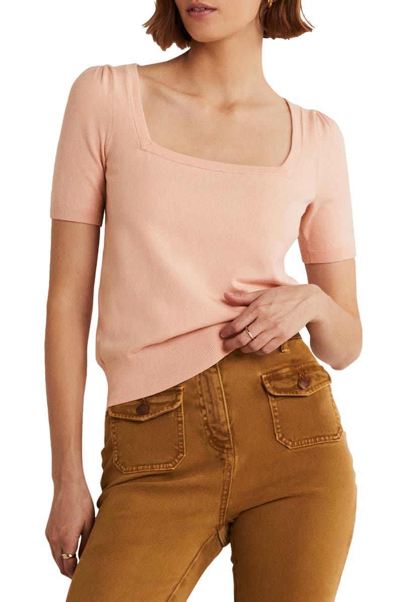 Boden Square Neck Knit Top, Main, color, 