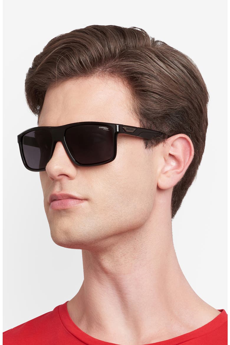 x Ducati Carduc 60mm Rectangular Sunglasses, Alternate, color, BLACK/ GREY