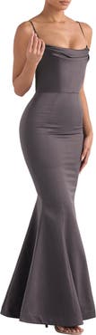 HOUSE OF CB Violette Satin Mermaid Gown