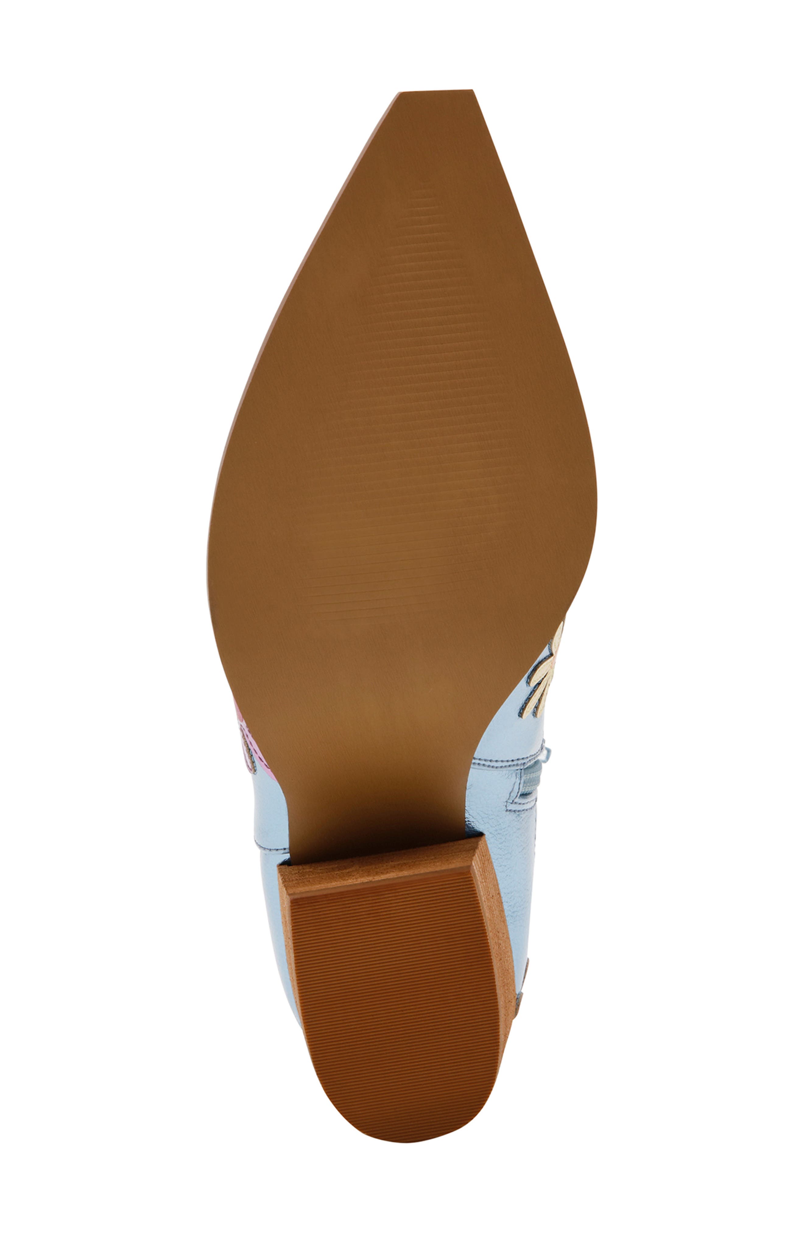 Betsey Johnson Teddy Pointed Toe Western Boot, Alternate, color, 