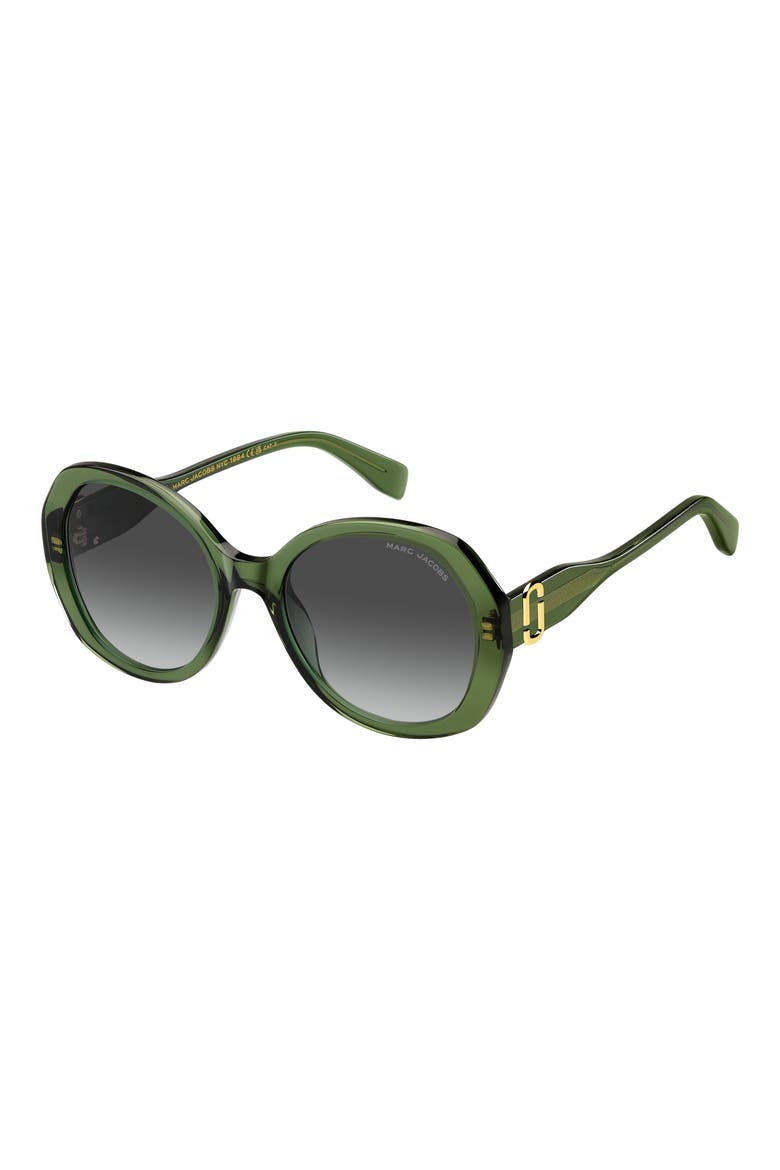 55mm Gradient Oval Sunglasses, Alternate, color, GREEN/ GREY AZURE
