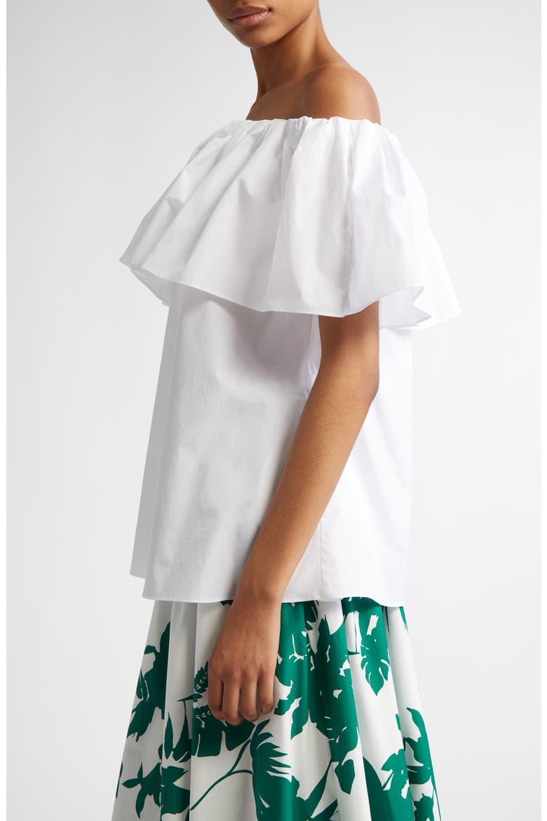 Peccati Off the Shoulder Poplin Top, Alternate, color, OPTICAL WHITE