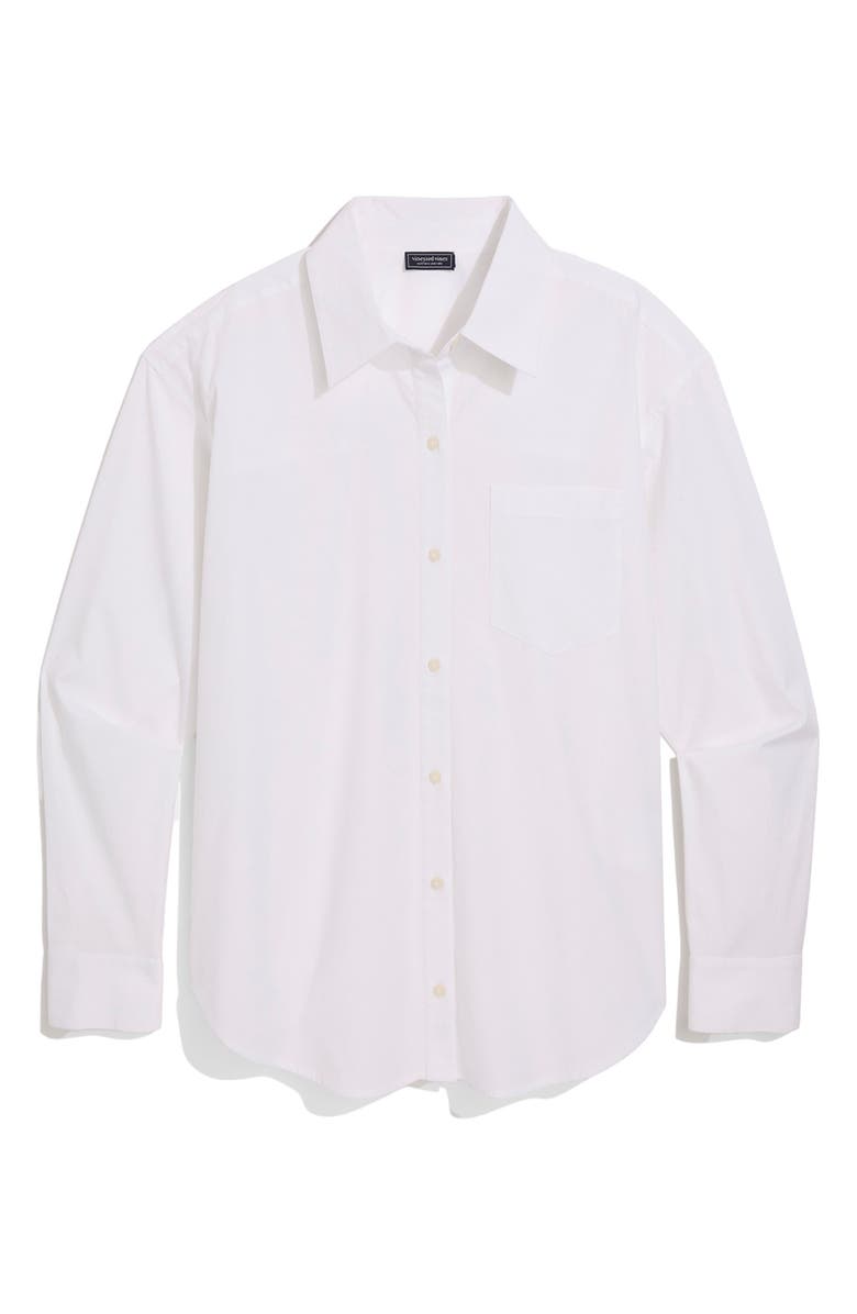vineyard vines Birdie Stretch Cotton Button-Up Shirt, Main, color, White Cap