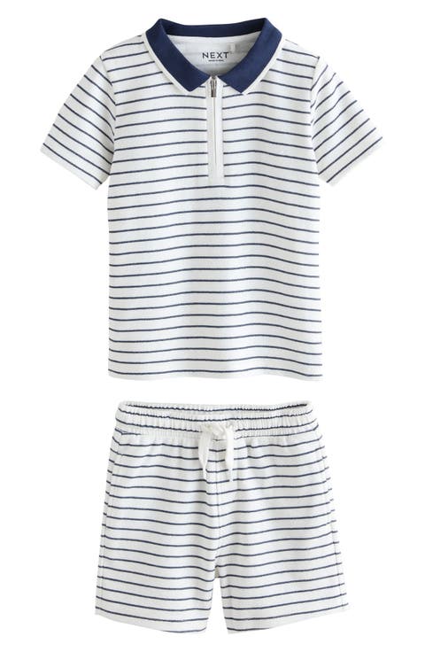 Kids' Stripe Polo & Shorts Set (Baby & Toddler)