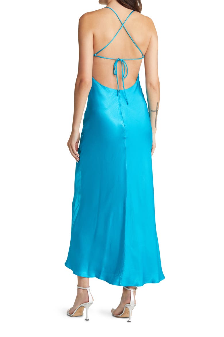 Madelyn Charmeuse Midi Slipdress, Alternate, color, MARINE