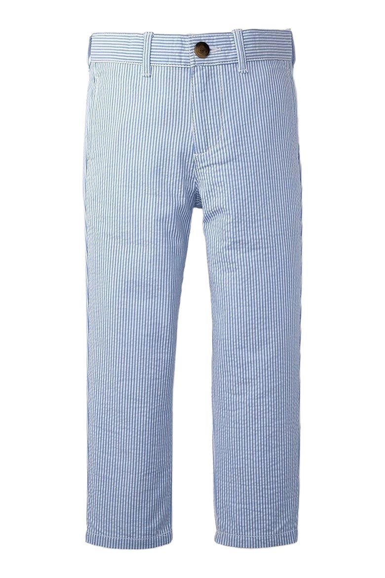 Baby Boys' Organic Seersucker Suit Pant, Infant, Main, color, Blue Seersucker