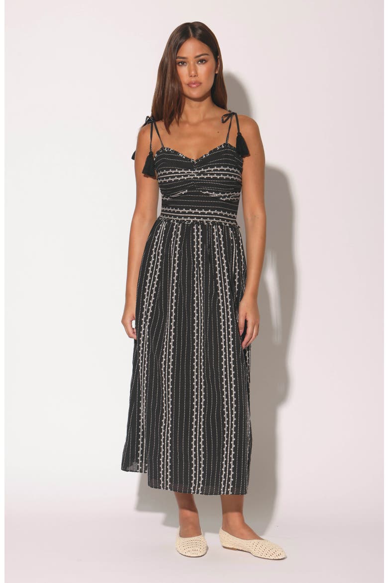 Carrie Tie Strap Embroidered Cotton Sundress, Alternate, color, BONITA EMBROIDERY