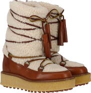Tod's Faux Shearling & Leather Platform Boot