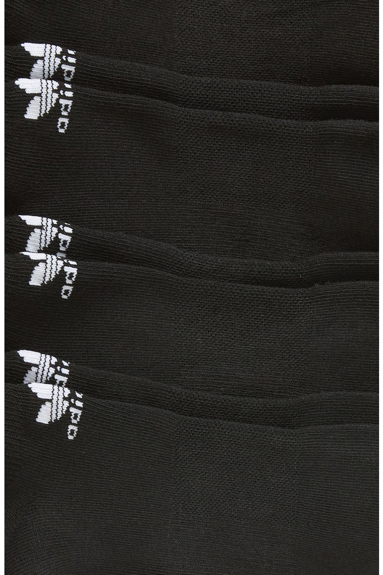 Trefoil 6-Pack No-Show Socks, Alternate, color, BLACK