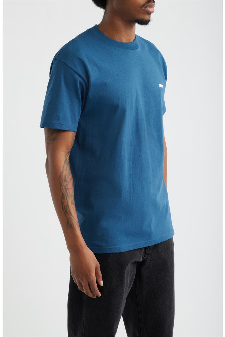 Visual Studios Flower Graphic T-Shirt, Alternate, color, HARBOR BLUE