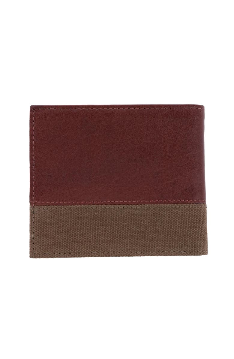 Trafalgar Charing Cross RFID Leather & Canvas Bi-Fold Wallet, Alternate, color, 